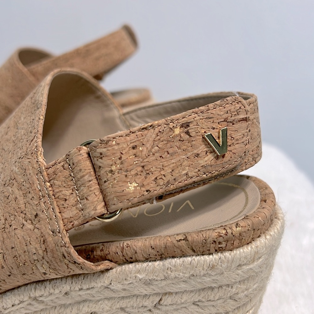 Vionic Brooke Cork Slingback Espadrille Wedge Sandal size 7 - Picture 7 of 14